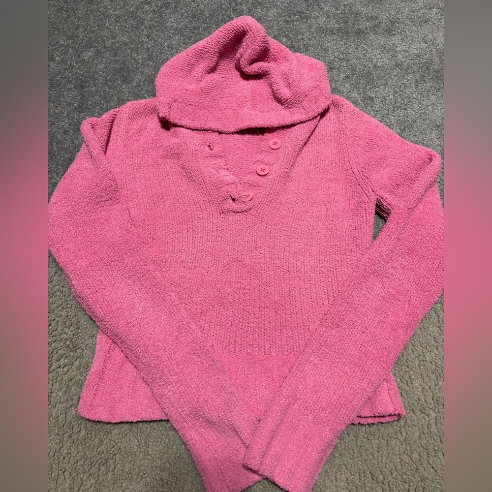 Vintage Y2K Aeropostale fuzzy hooded shirt